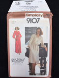 1979 Simplicity 9107 Sewing Pattern - Adult Dresses FACTORY FOLDED