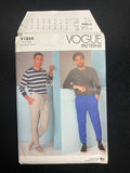 2021 Vogue 1854 Sewing Pattern - Jogger Pants FACTORY FOLDED