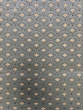 1 3/8 YD Cotton Blend Brocade - Army Green and Tan with Black Dots