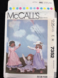 1980 McCall's 7352 Sewing Pattern - 19" Doll and Doll Clothes Package FACTORY FOLDED