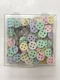 Quilting Straight Pins - Pastel Button Heads