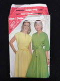 1980's See & Sew 3877 Sewing Pattern - Adult Dresses FACTORY FOLDED