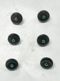 Buttons 3/8" Plastic with Metal Shank Set of 6 - Pearlescent Gray