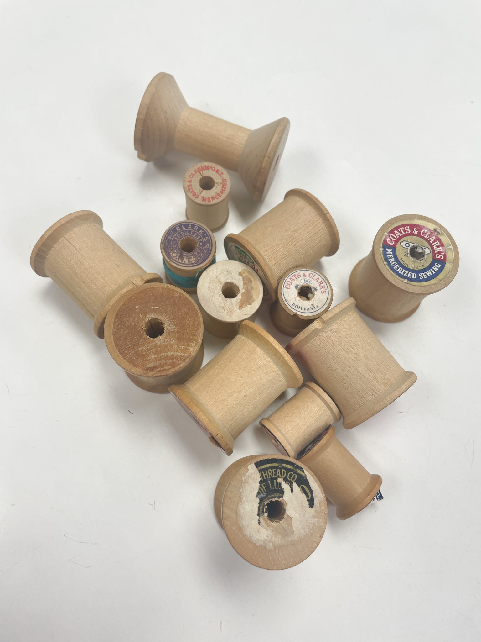 Bundle of Wooden Spools - 1/2 POUND