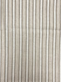 2 YD Poly/Cotton Printed Stripe - Ecru, Beige and Black on Off White Background.