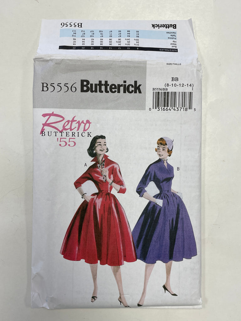 1955 Butterick 5556 Sewing Pattern - Dress and Belt FACTORY FOLDED