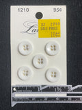 Button Plastic Set of 4 or 5 Vintage - White