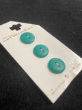 Button Plastic Set of 3 Vintage - Green