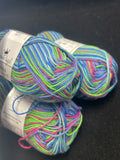 Yarn Cotton - Variegated Blues, Green, and Fuchsia