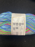 Yarn Cotton - Variegated Blues, Green, and Fuchsia