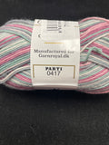 Yarn Cotton - Variegated Gray, Burgundy, Aqua, and White
