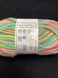 Yarn Cotton - Variegated Muted Red, Aqua, Peach and Yellow