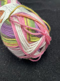Yarn Microfiber - Variegated Pink, White, Purple, and Green