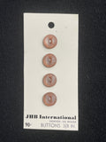 Button Plastic Set of 4 Vintage - Light Brown