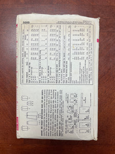 1960's Simplicity 5000 Sewing Pattern - Wrap Skirt, Top and Shorts