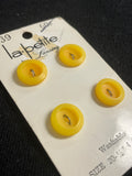 Buttons Plastic Set of 4 - Yellow