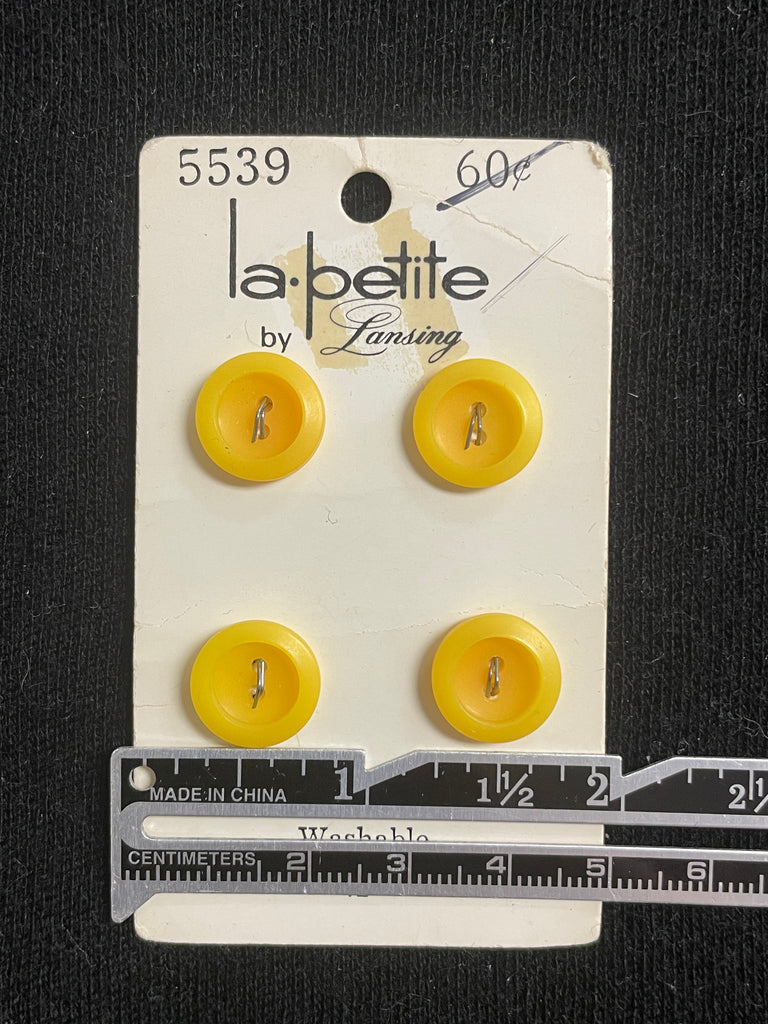Yellow Button Set Buttons Plastic Set of 4 - Yellow – Lucky DeLuxe Fabrics