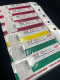 Polyester Satin Iron-On Ribbon Bundle of 7 - Maroon, Yellow and Green
