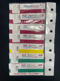 Polyester Satin Iron-On Ribbon Bundle of 7 - Maroon, Yellow and Green
