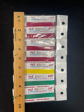 Polyester Satin Iron-On Ribbon Bundle of 7 - Maroon, Yellow and Green