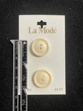 Buttons Plastic Set of 2 - Off White