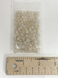 Bead Bundle Glass and Plastic Salvaged - White