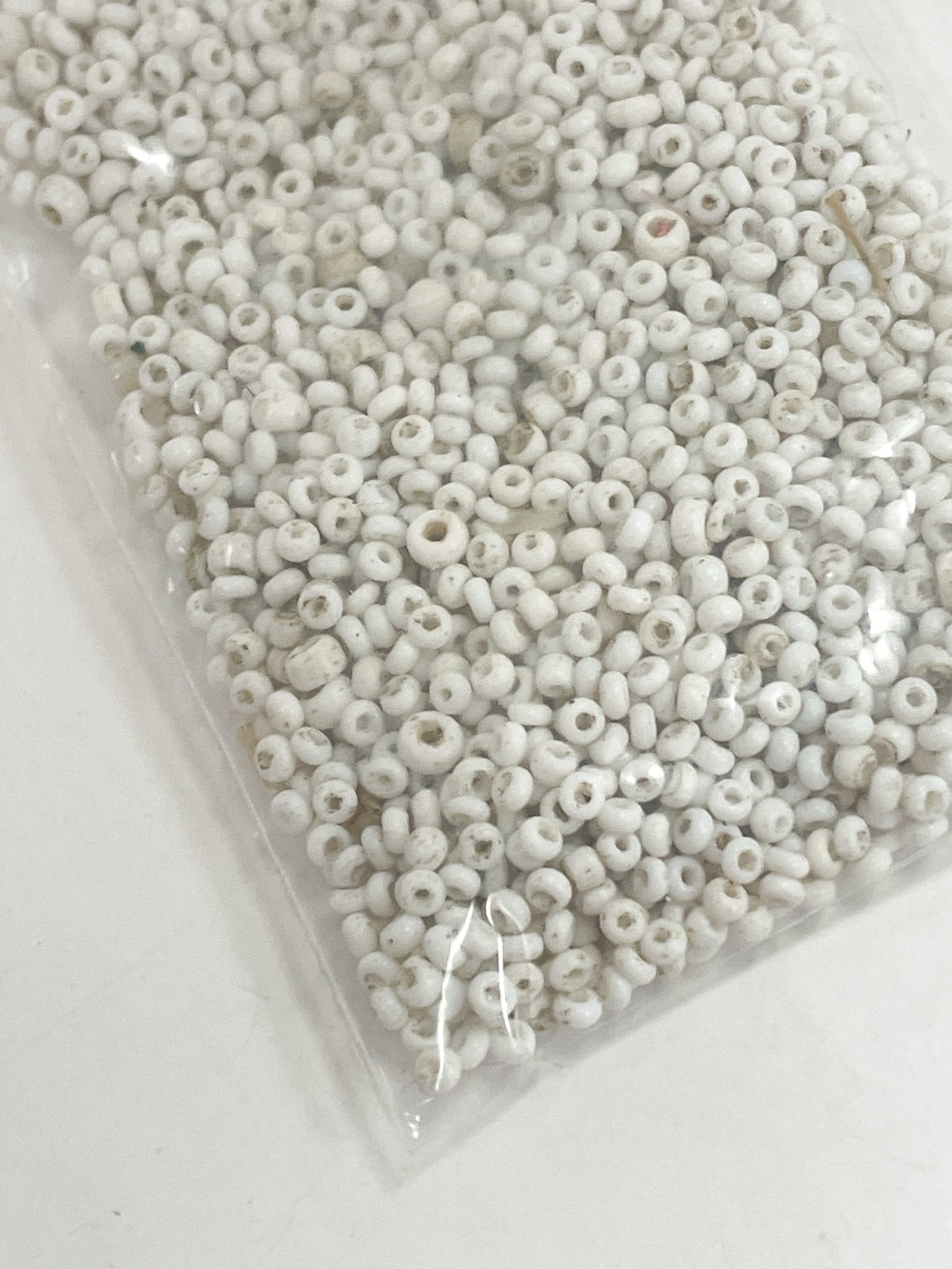 SALE Seed Beads Salvaged - White