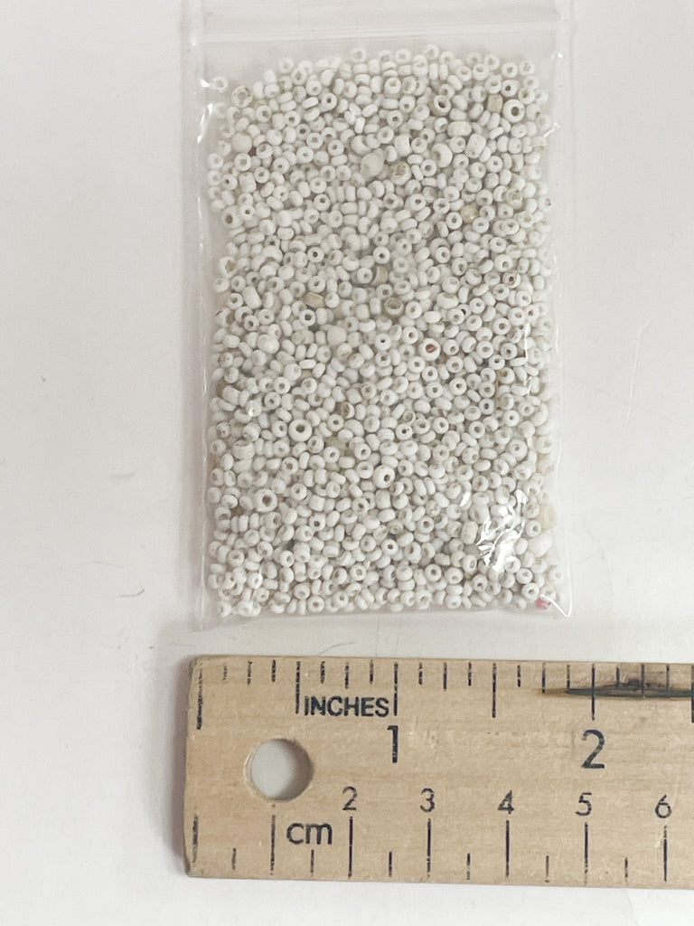 Seed Beads Salvaged - White
