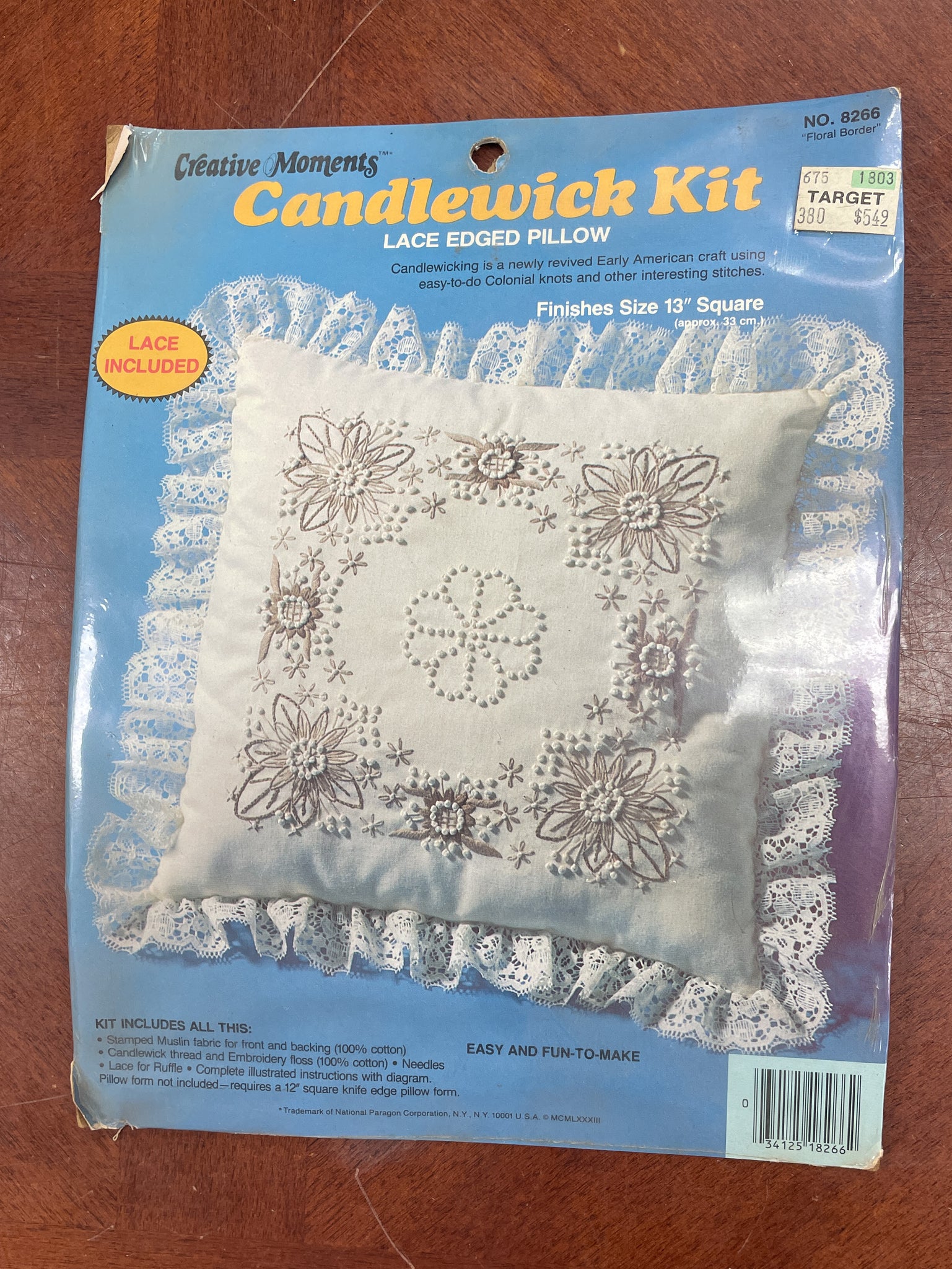 1983 Candlewick Kit - Laced Edged Pillow