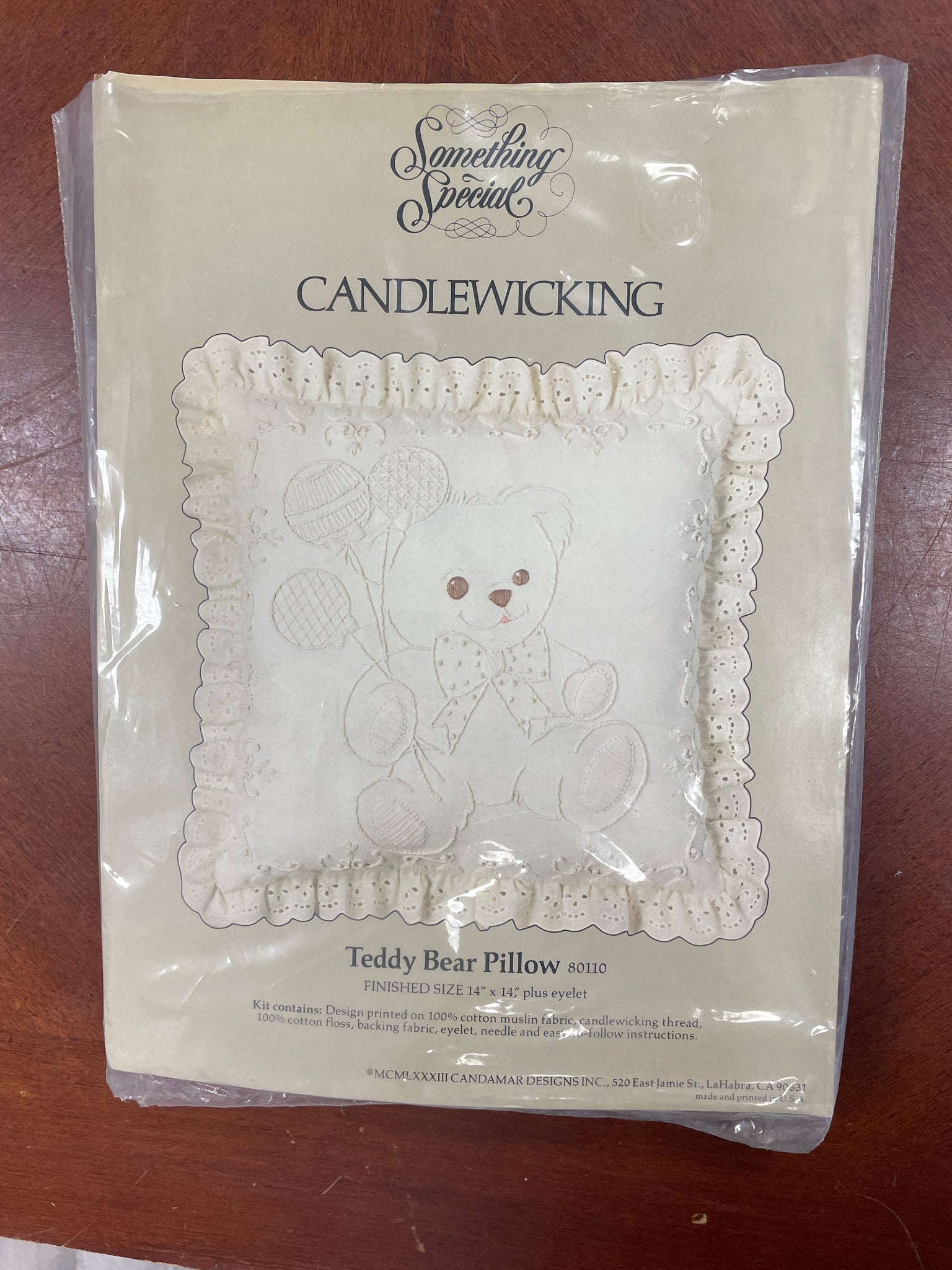 1983 Candlewick Kit - Teddy Bear Pillow