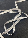 4 YD Polyester Printed Satin Ribbon - White with Soccer Balls