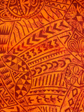 1 1/2 YD Polyester - Tribal Print in Bright and Dark Oranges