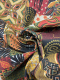 2 1/8 YD Polyester Vintage - African Animals, People and Shapes