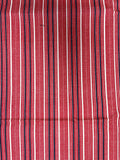 2 YD Cotton Duck with Printed Stripes - White with Red and Navy Blue