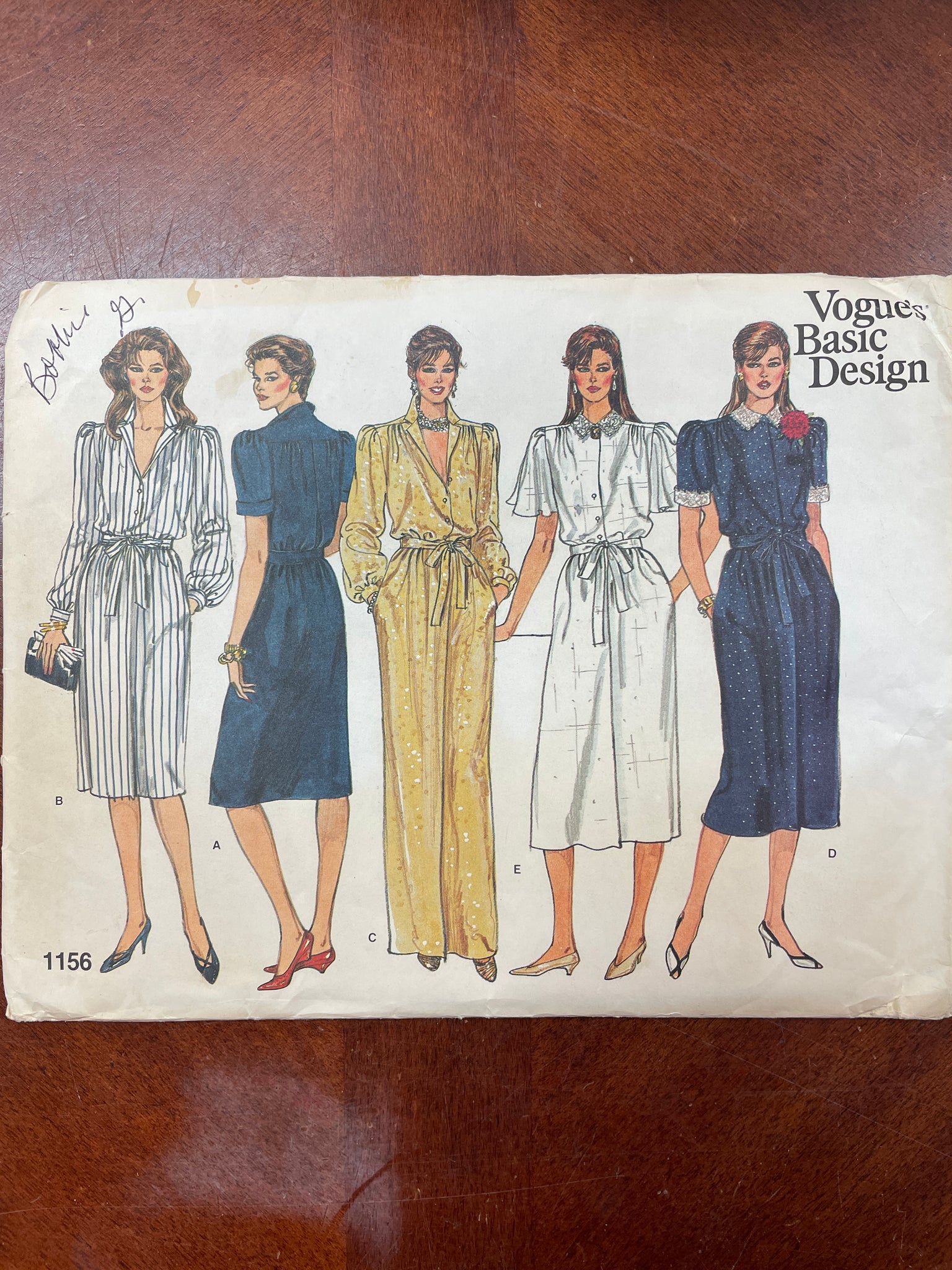 1980's Vogue 1156 Pattern - Dress and Jumpsuit FACTORY FOLDED