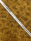4 5/8 YD Quilting Cotton - Brown and Golden Yellow Swirls