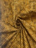 4 5/8 YD Quilting Cotton - Brown and Golden Yellow Swirls