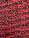 2 1/2 YD Polyester Stretch Texture Yarn-Dyed Knit - Rust Red and Black