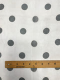 1 1/2 YD Nylon Chiffon - White with Black Polka Dots