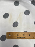 1 1/2 YD Nylon Chiffon - White with Black Polka Dots
