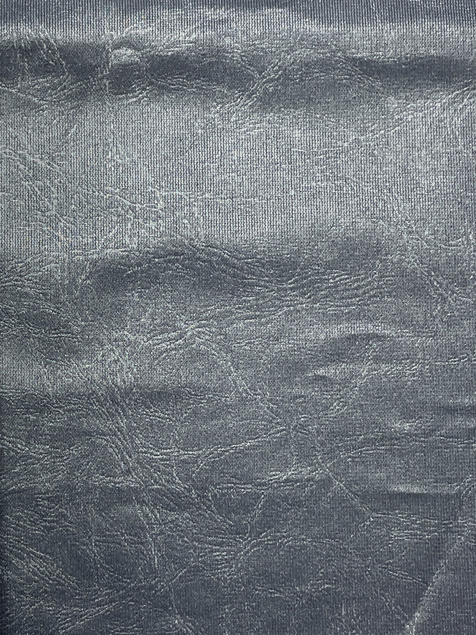 SALE 1 3/4 YD Synthetic Flannel-Backed Knit - Dark Gray