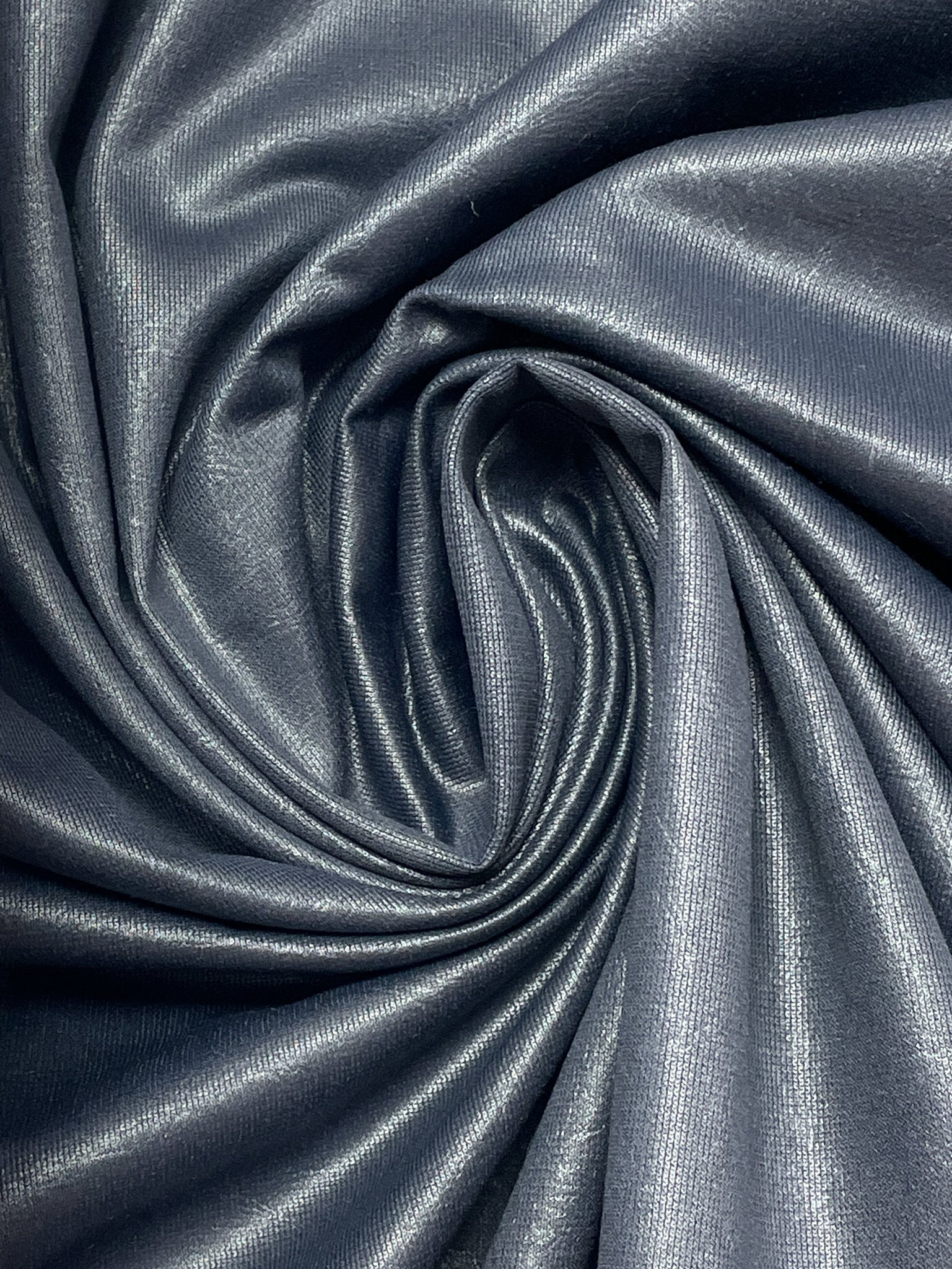 SALE 1 3/4 YD Synthetic Flannel-Backed Knit - Dark Gray