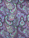 1988 Rayon Vintage - Purple and Green with Paisley
