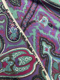 1988 Rayon Vintage - Purple and Green with Paisley