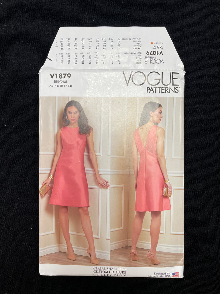 2022 Vogue 1879 Sewing Pattern - Dress FACTORY FOLDED – Lucky DeLuxe ...