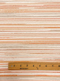 2 3/4 YD Poly Blend Home Dec. - Striated Oranges and Off White