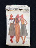 1980's Butterick 5596 Sewing Pattern - Vest, Wrap Skirt and Pants