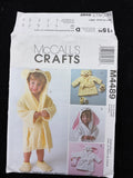 2004 McCall's 4489 Sewing Pattern - Toddler Robe and Slippers FACTORY FOLDED