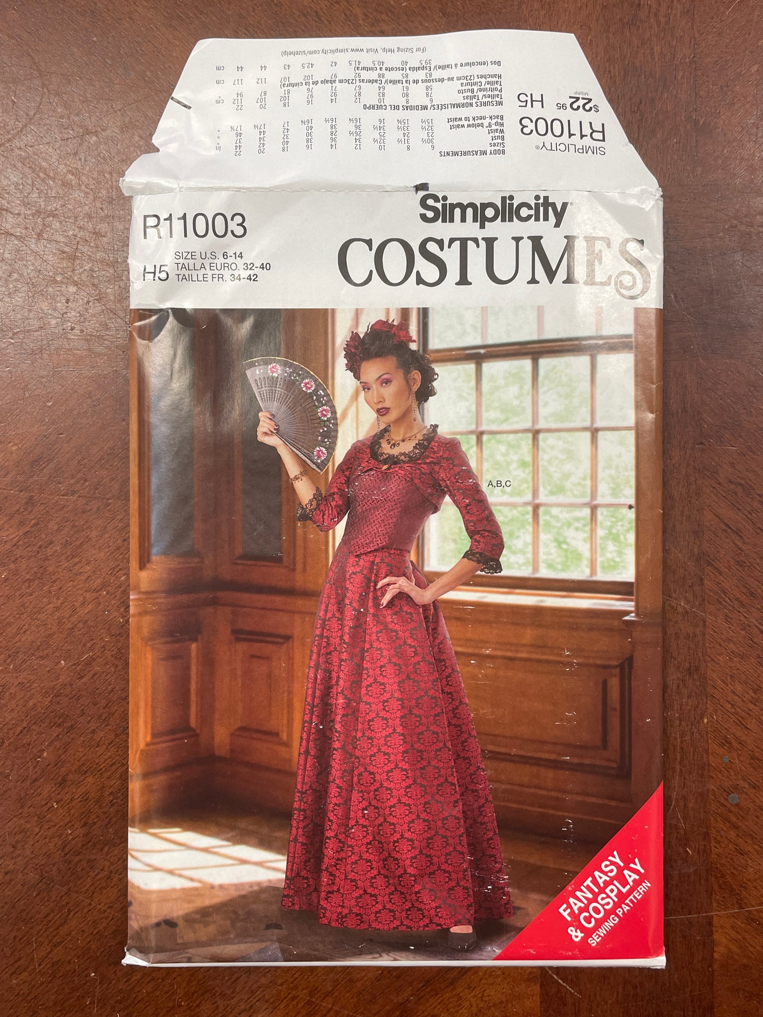 2021 Simplicity 11003 Sewing Pattern - Fantasy Cosplay Bolero Costume and Skirt FACTORY FOLDED