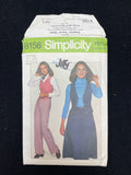1977 Simplicity 8156 Sewing Pattern - Vest, Skirt and Pants